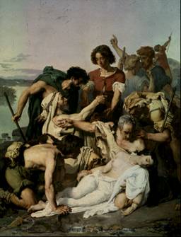 Zenobia, Queen of Armenia, found on the banks of the Araxes (Aras), 55 CE (Paul Baudry) (1828-1888) Beaux-Arts de Paris, PRP 97 